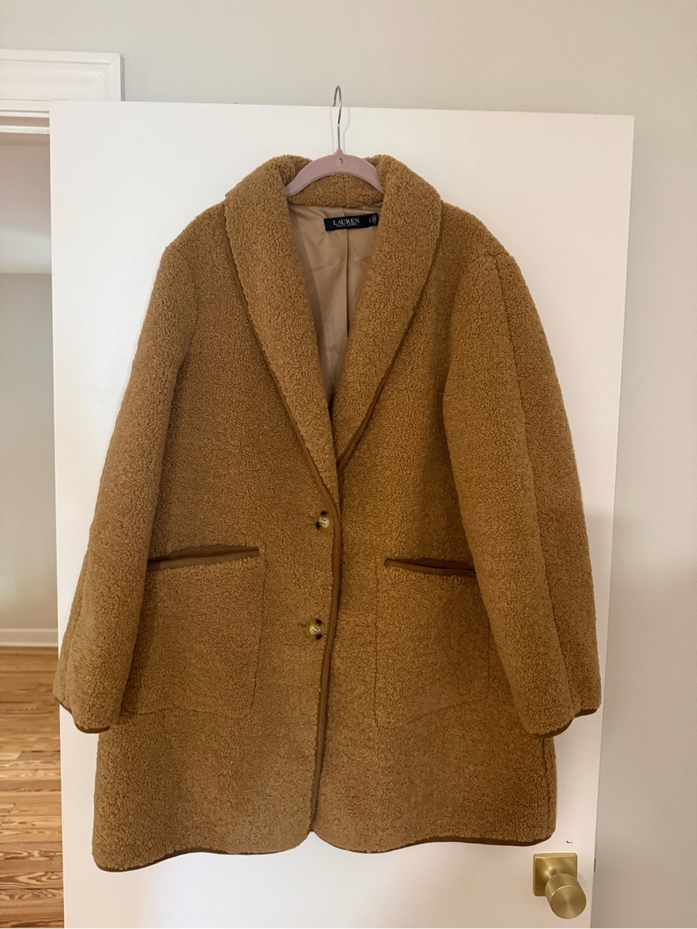 Lauren Ralph Lauren Camel Teddy Coat